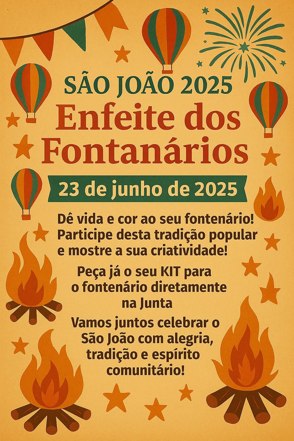 São João 2025 Enfeite dos Fontanárionos